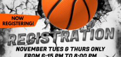 Boys and Girls Club basketball registration flyer