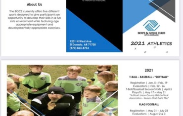 Boys and Girls Club 2021 athletics brochure