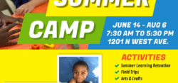 Colorful Boys and Girls Club summer camp flyer