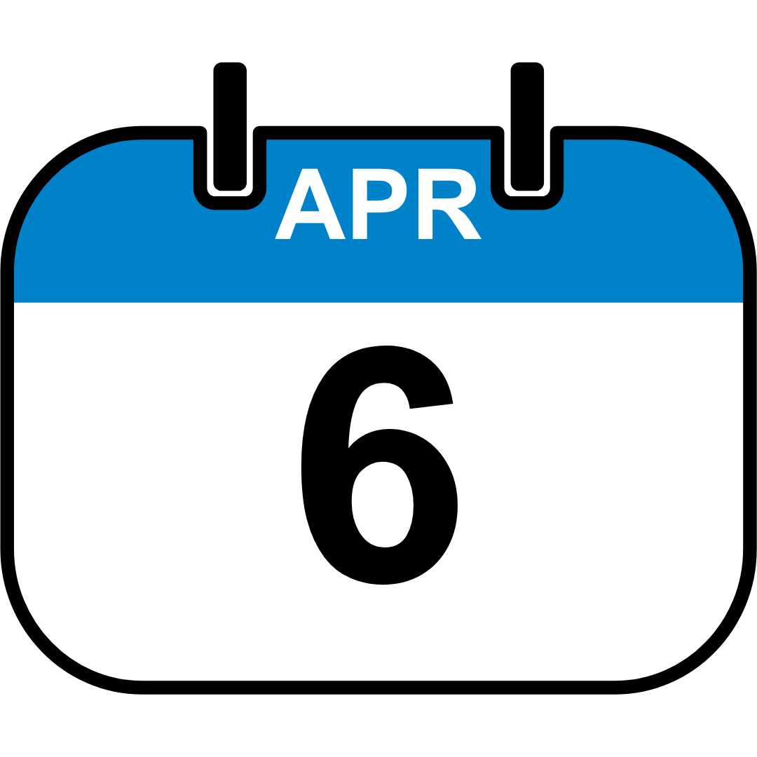 April 6 calendar icon